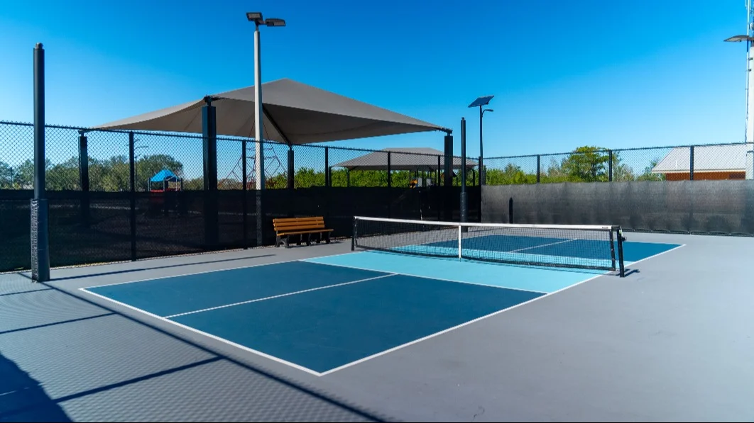 Pickleball courts at Governor Ron DeSantis Park in Sarasota, Florida
