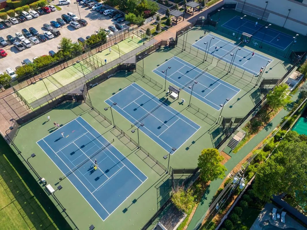 pickleball courts at The Houstonian Hotel, Club & Spa in Houston, TX
