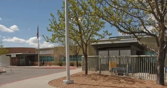 Pickleball courts at Los Volcanes Senior Center in Bernalillo County, New Mexico