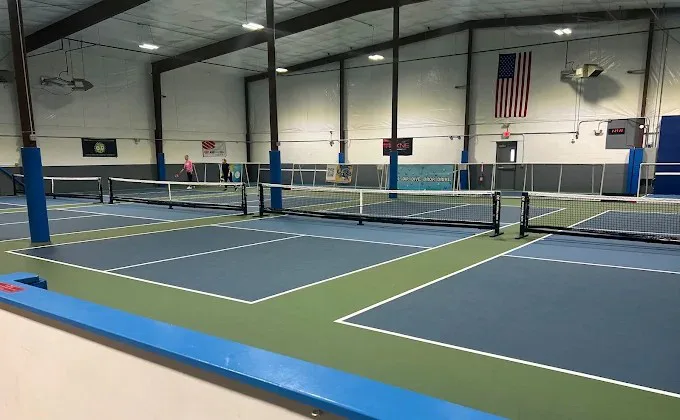 Pickleball courts at ROC City Pickleball in Monroe County, New York