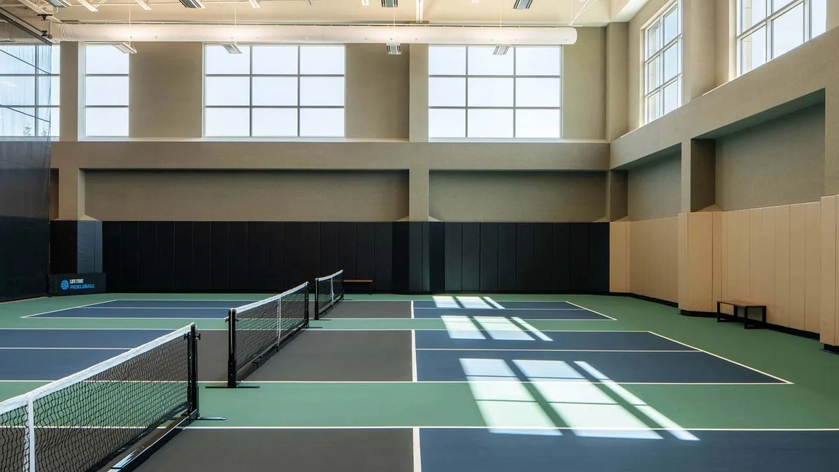 pickleball courts at Life Time Fitness Champions in Houston, TX