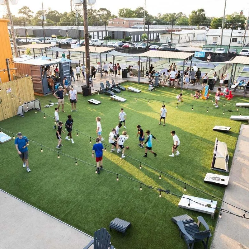 indoor playing area at Pickleball Social in Houston, TX