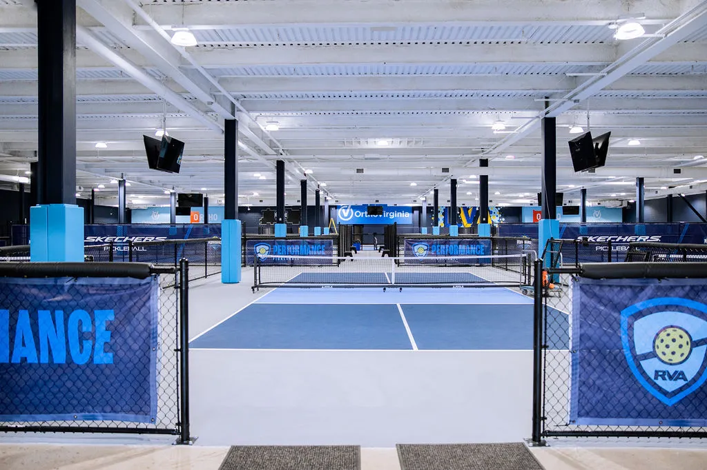 Pickleball courts at Performance Pickleball RVA in Richmond County, Virginia