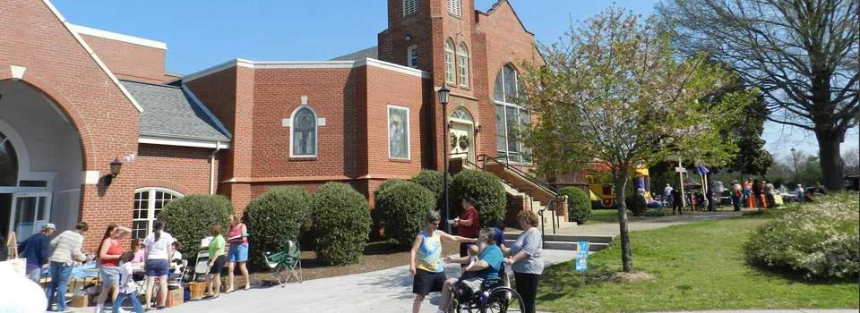 Pickleball courts at Ramsey Memorial United Methodist Church in Richmond County, Virginia