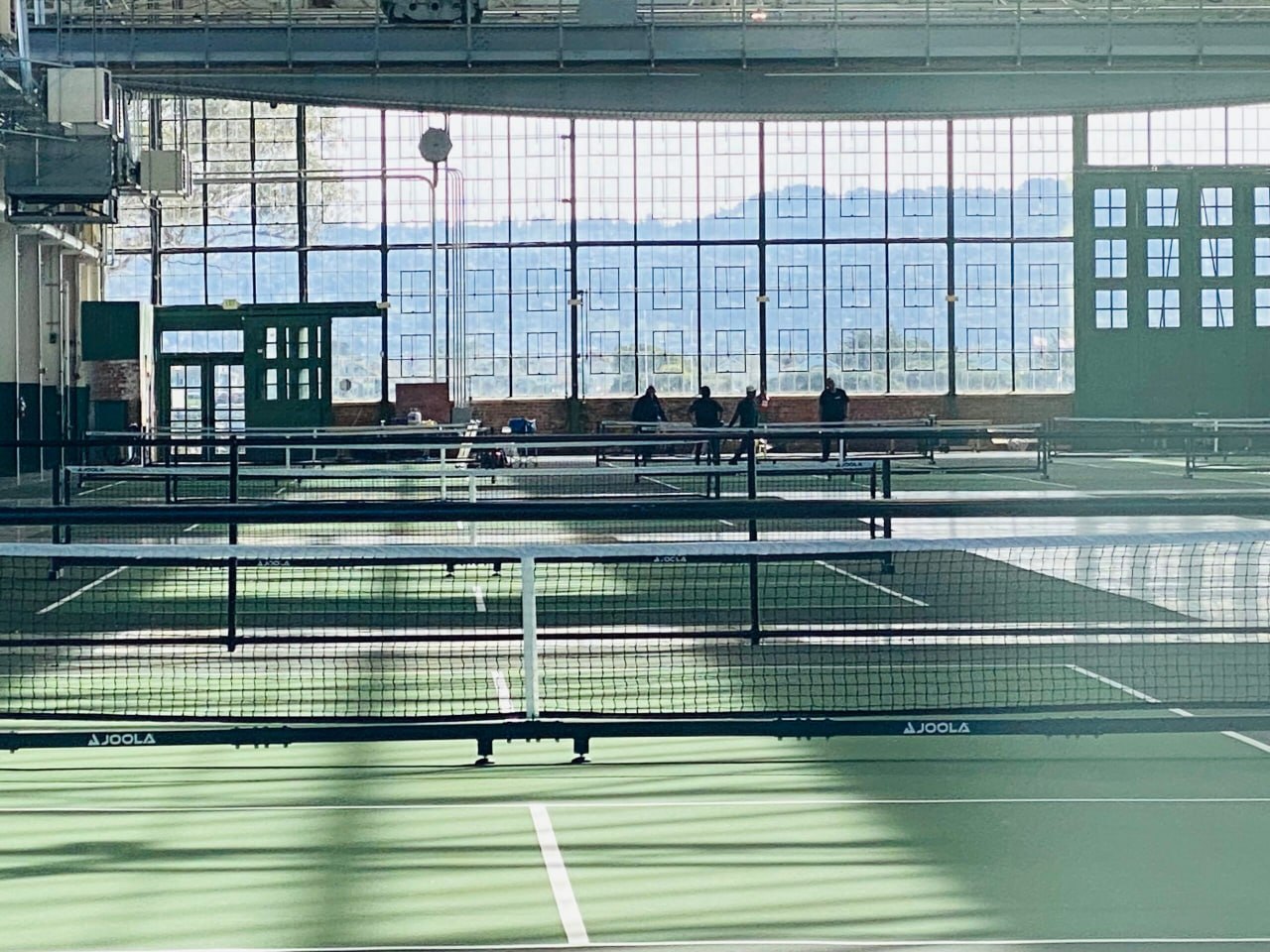 pickleball courts at Craneway Pavilion in Richmond, CA