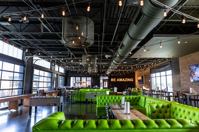 Member lounge at Chicken N Pickle