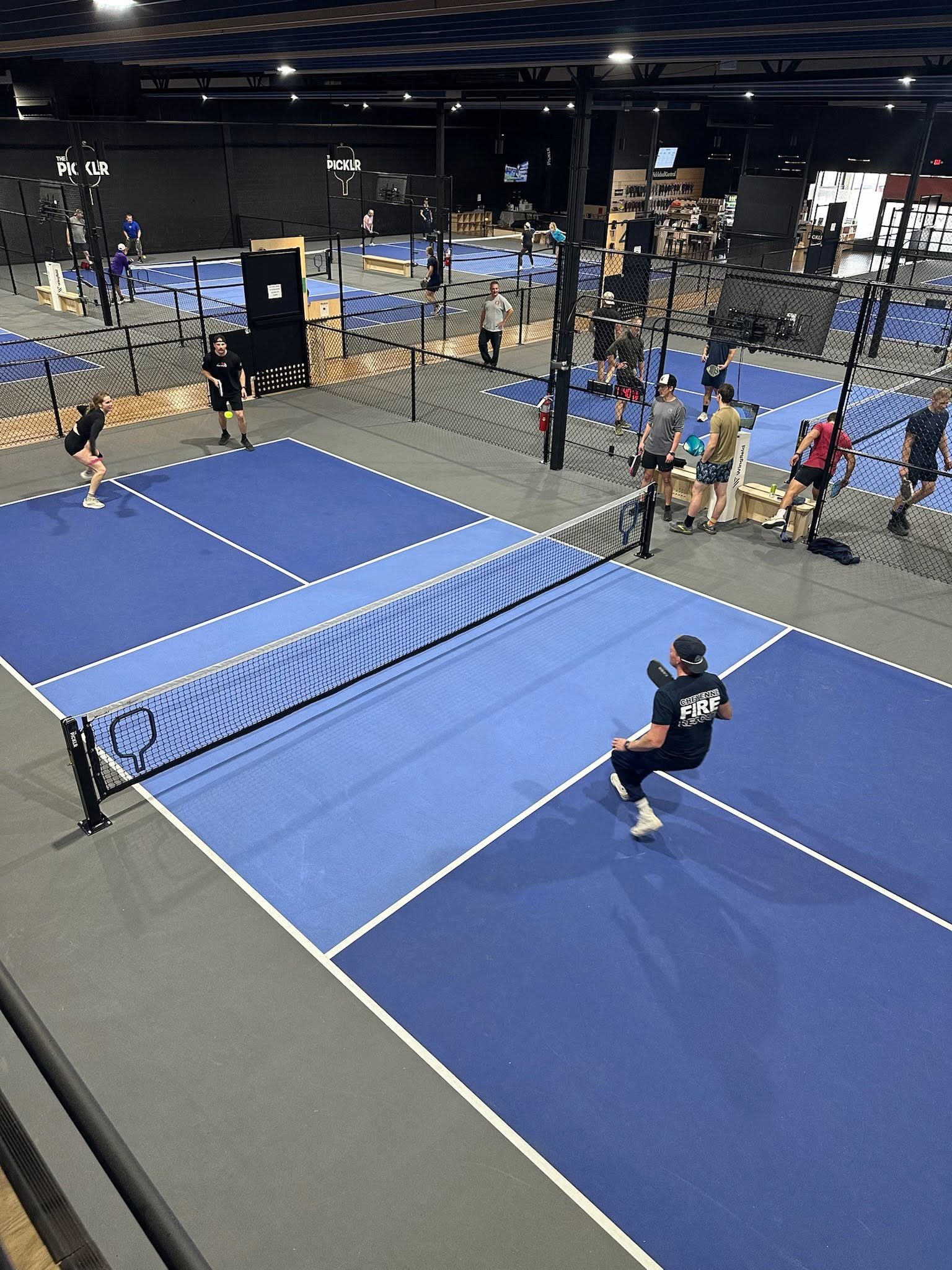 Pickleball courts at The Picklr Cheyenne in Cheyenne, WY