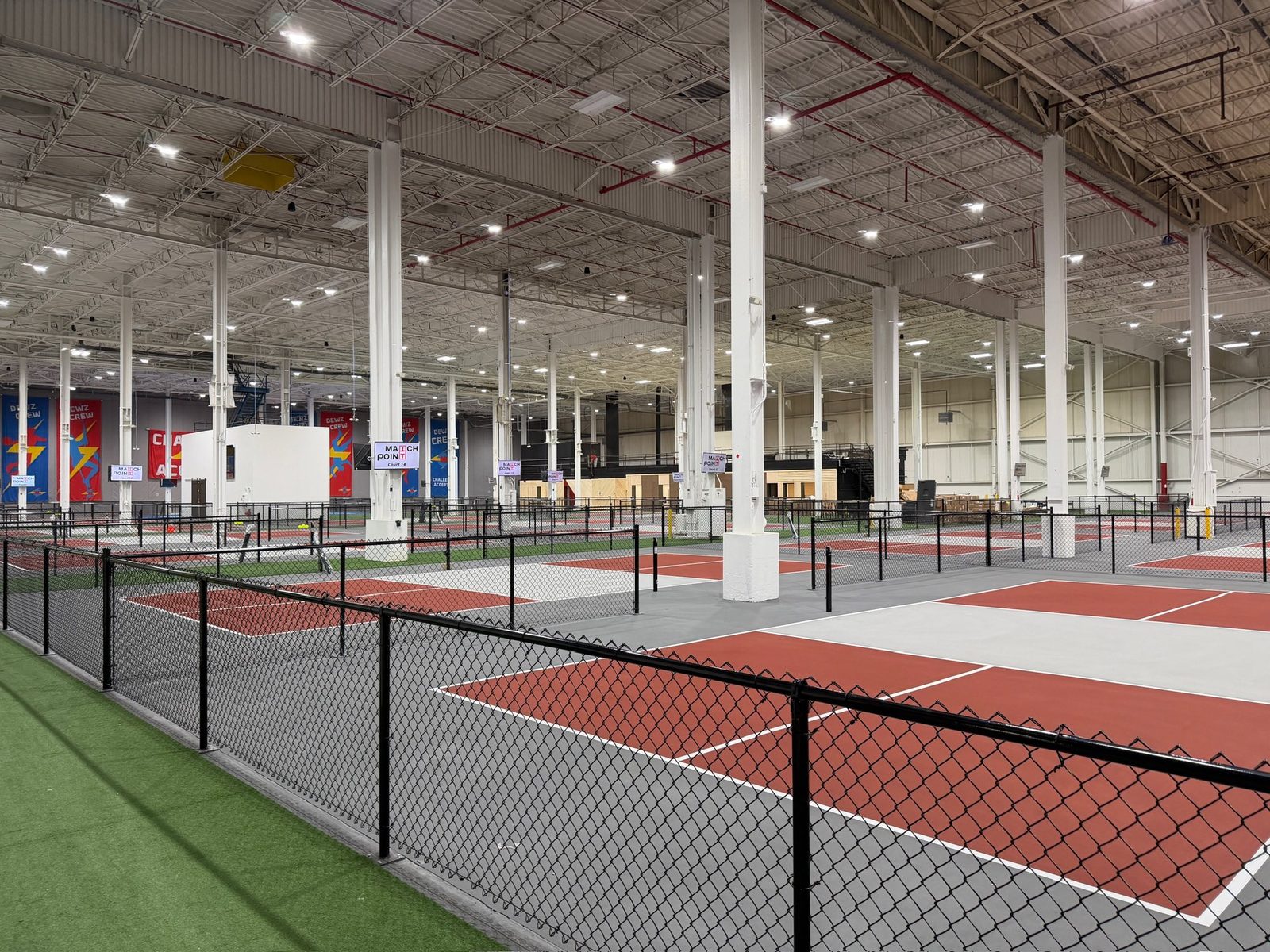 Pickleball courts at Match Point Pickleball Club in Columbus, Ohio