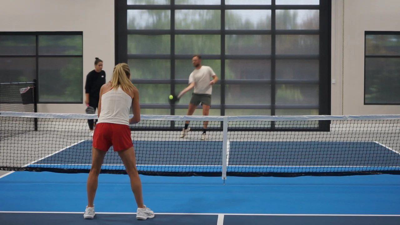 Indoor pickleball courts at Pickle on Penn in Carmel, IN