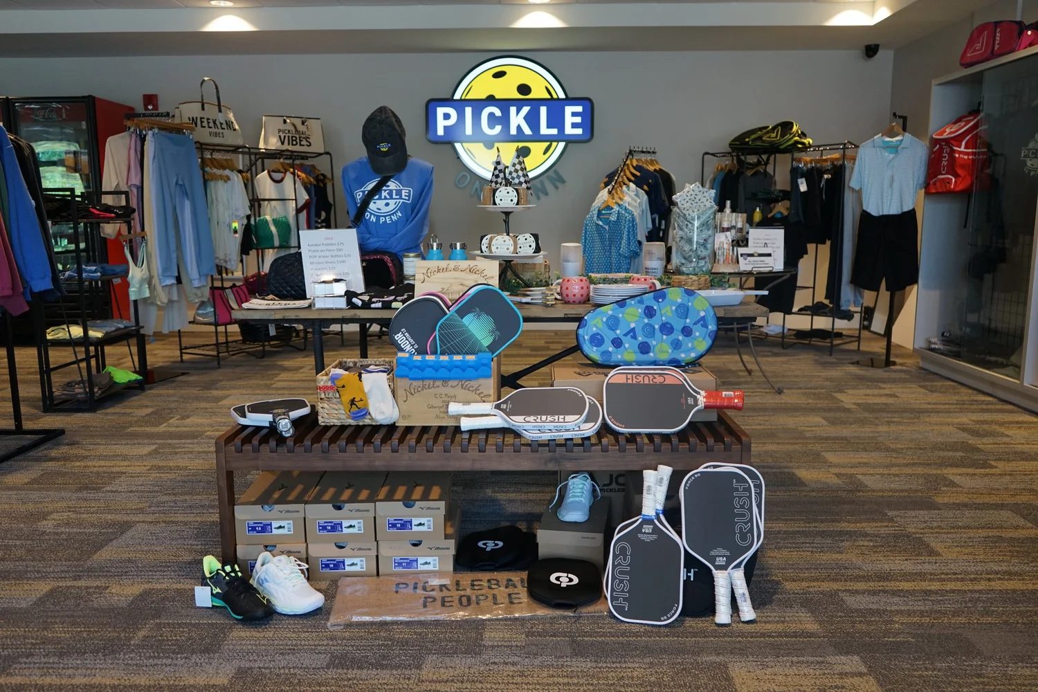 Pro shop at Pickle on Penn