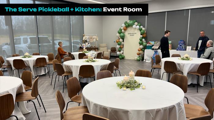 Restaurant and bar at The Serve Pickleball + Kitchen