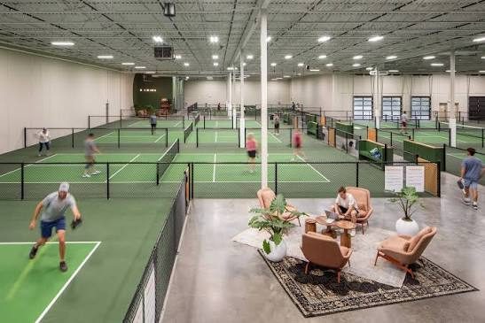 Pickleball courts at Chip's Pickleball Club in Eagan, MN