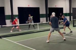 Indoor pickleball courts at Magnolia Pickleball in Madison, MS