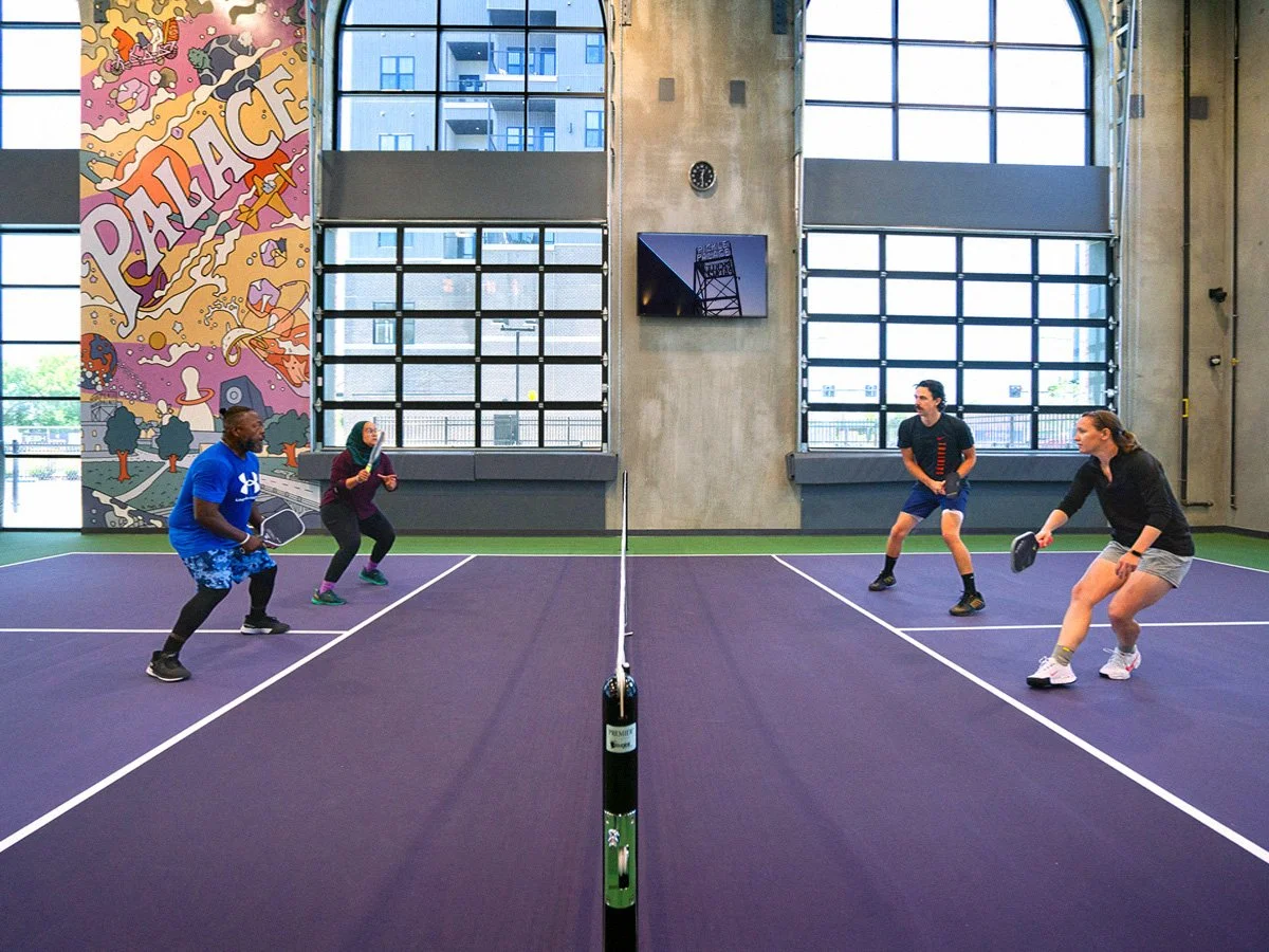 Pickleball courts at Pickle Palace in Cedar Rapids, IA