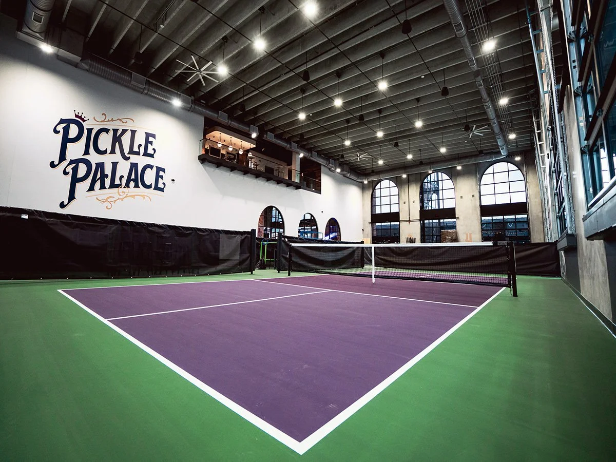 Pickleball courts at Pickle Palace in Cedar Rapids, IA