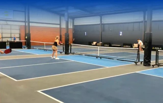 Pickleball courts at Cotton Mill Pickleball in Tupelo, MS