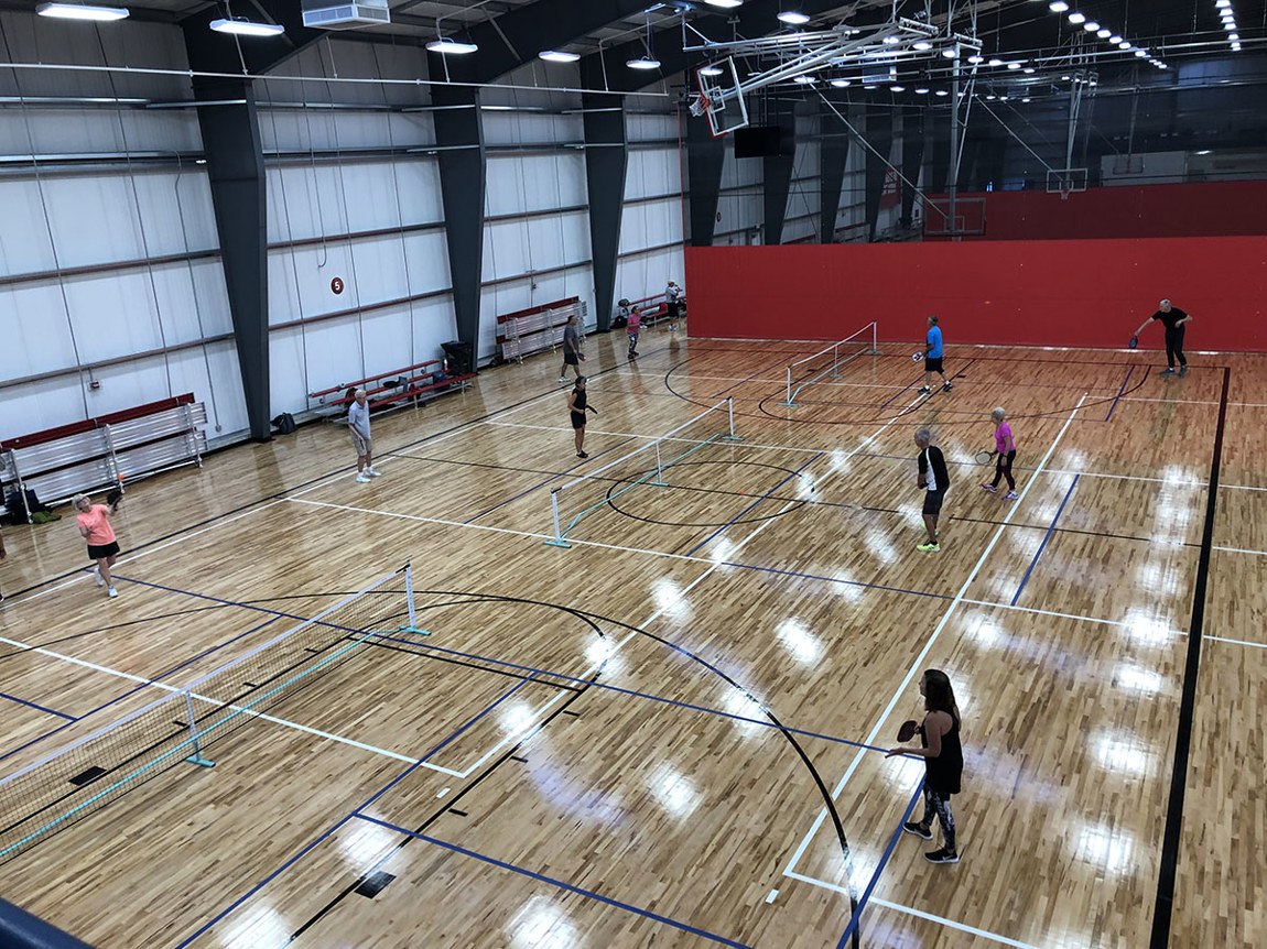 Pickleball courts at Speedway Sporting Village in Lancaster County, Nebraska