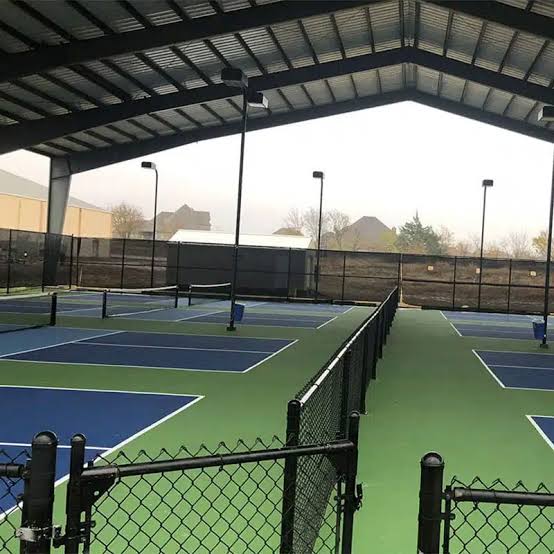Pickleball courts at Oasis Pickleball Club in Rockwall, TX