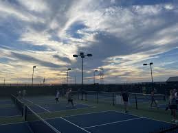 Outdoor pickleball courts at Oasis Pickleball Club in Rockwall, TX