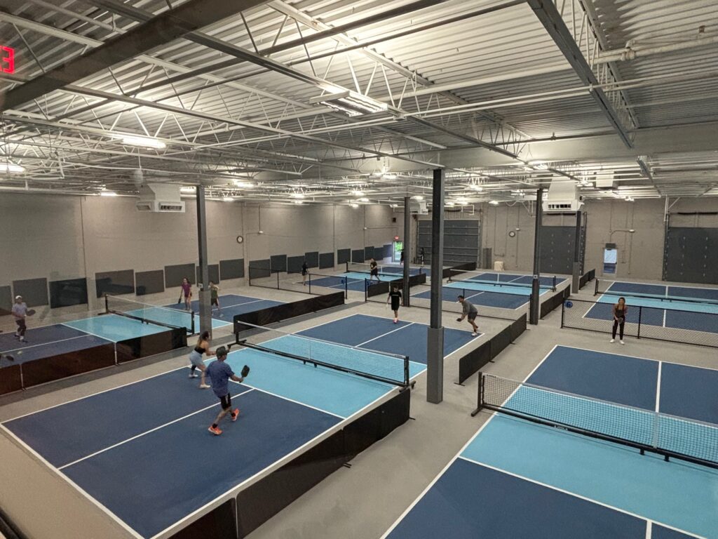 Pickleball courts at The Pickleball Club of Tysons in Vienna, VA
