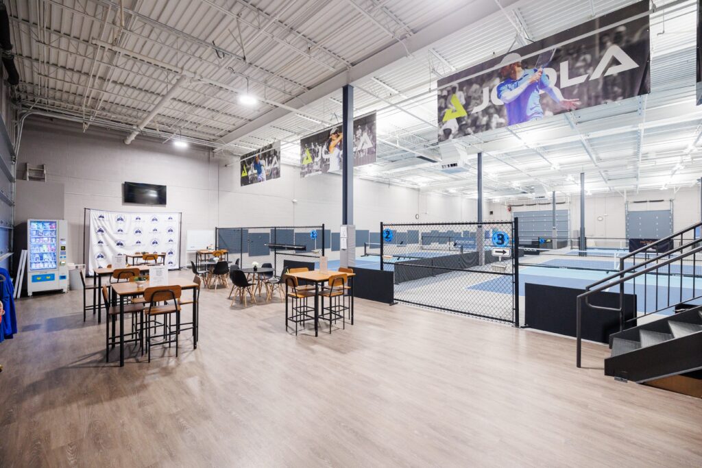 Member lounge at The Pickleball Club of Tysons