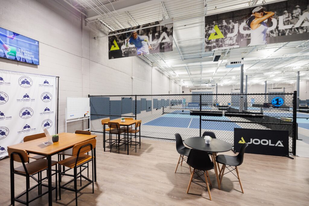 Member lounge at The Pickleball Club of Tysons